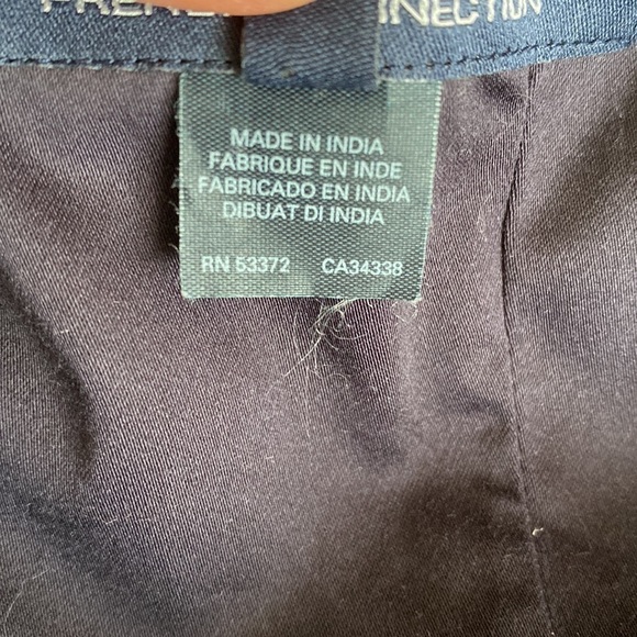 French Connection Bonny navy blue bow one shoulder dress size 2 - Picture 7 of 8